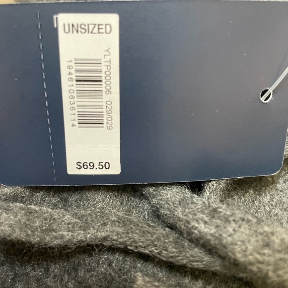 NWT Lucky Brand Charcoal Gray Brushed Knit Fringe Scarf - Picture 6 of 7